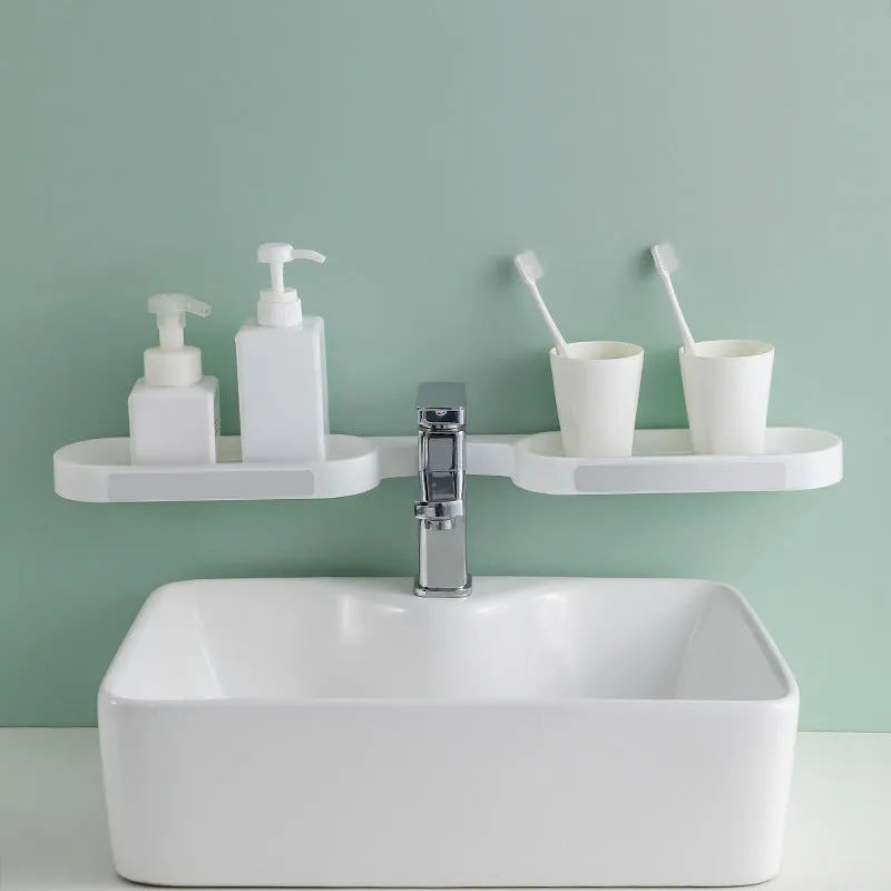 Foldable Bathroom Organizer - Rotating Storage - Grey/Black