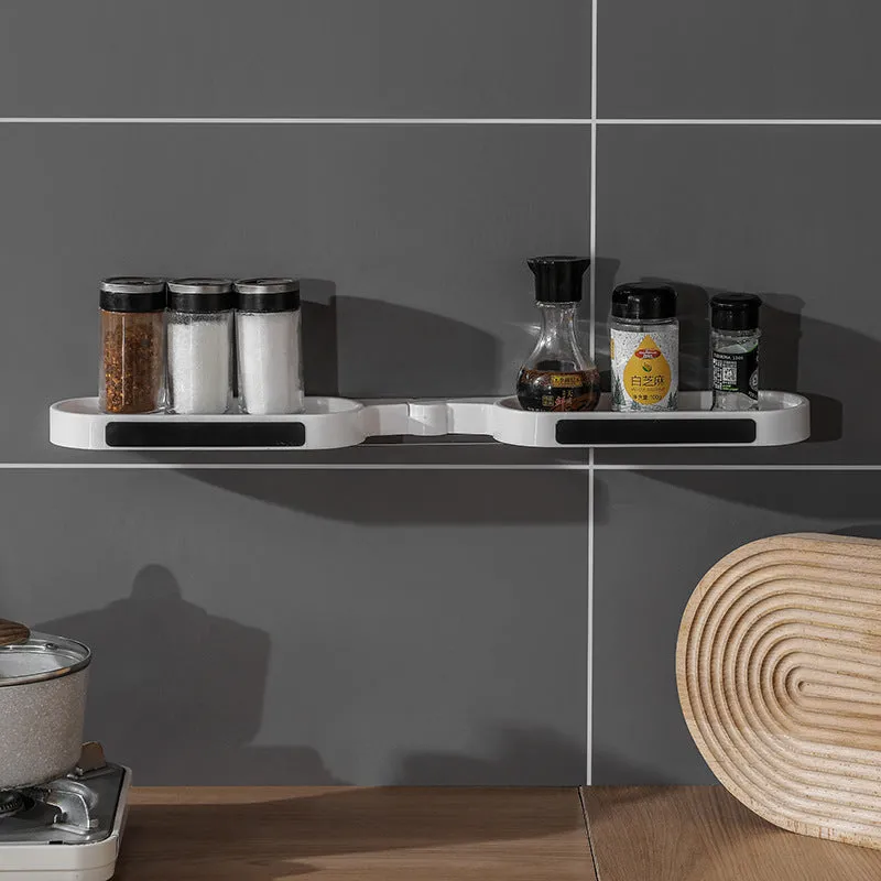 Foldable Bathroom Organizer - Rotating Storage - Grey/Black
