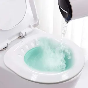 Folding Toilet Sitz Bath Pregnant Women Special Wash Basin Bath Tub Soaking for Pregnant Women Hemorrhoid Patient Care Basin Bathtub (Green)