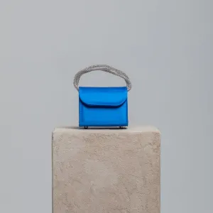 FOLKLORE - MINI LOOP BAG IN RASO NAPOLES ROYAL BLUE