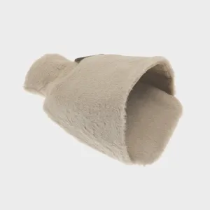 Foot Hot Water Bottle - Plush Faux Fur Natural