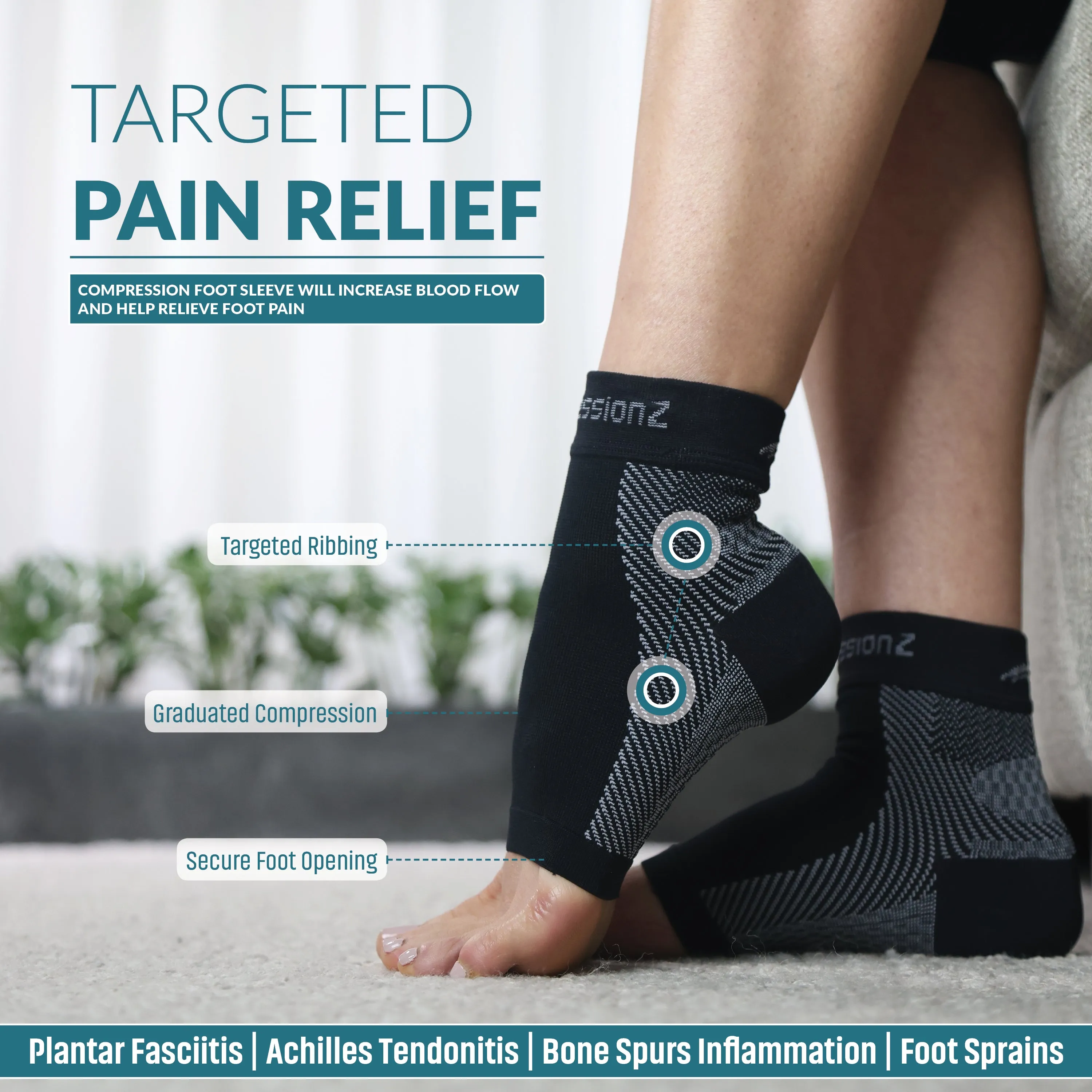 Foot Sleeves - Black 2 Pack