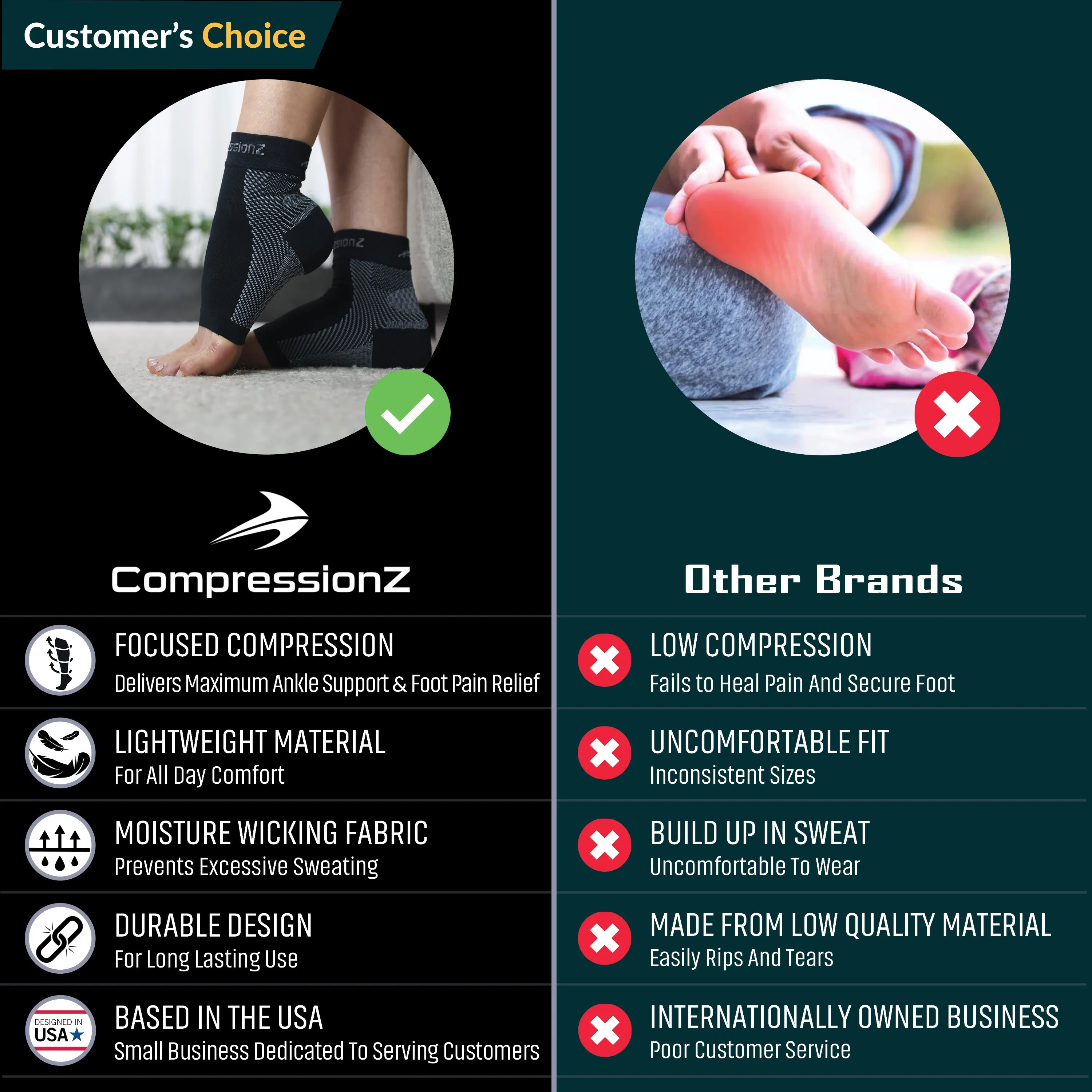 Foot Sleeves - Black 2 Pack