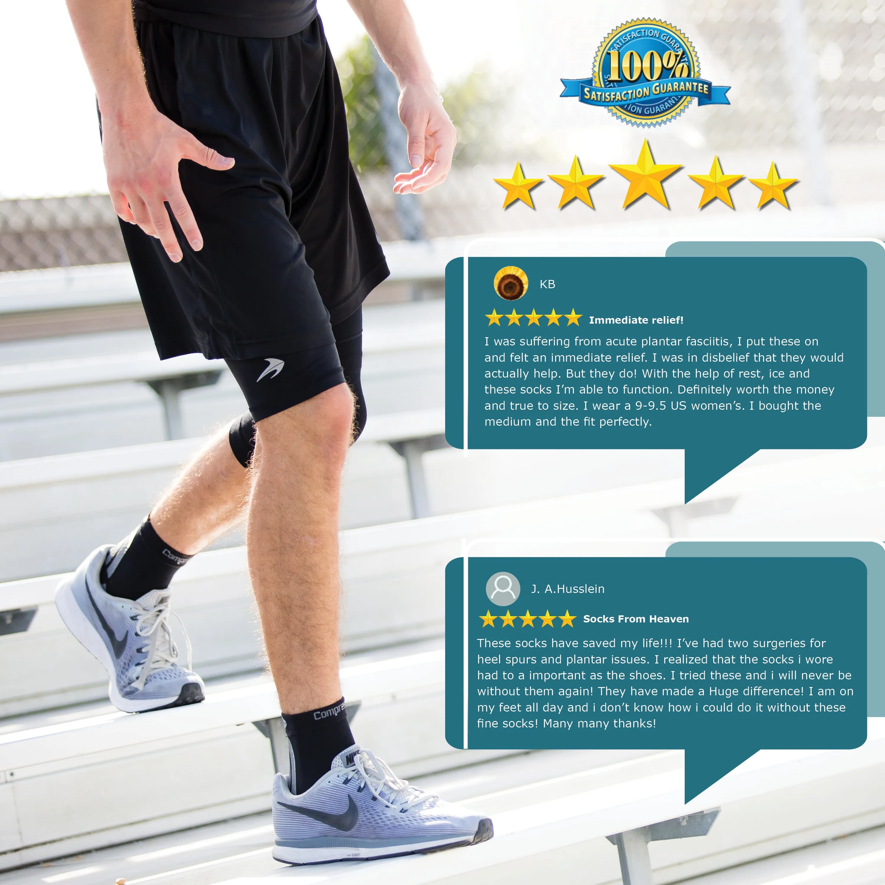 Foot Sleeves - Black 2 Pack
