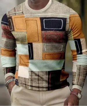 For Men 3D Pullover Casual Tops Long Sleeve T-Shirts men's t-shirts