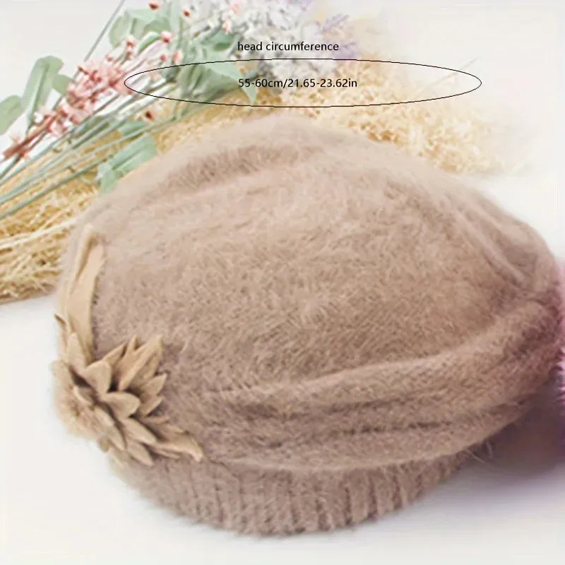 Foreign Style Rabbit Hair Wool Plush Thickened Ear Protection Children's Hat
