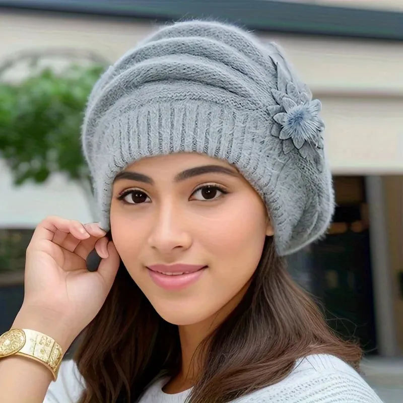 Foreign Style Rabbit Hair Wool Plush Thickened Ear Protection Children's Hat