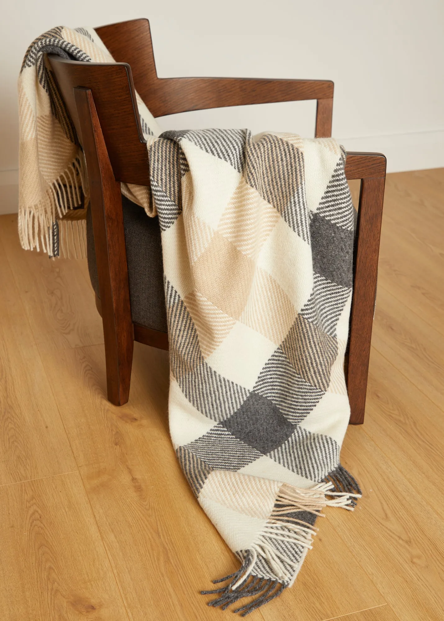 Foxford Classic Dublin Check Merino Throw