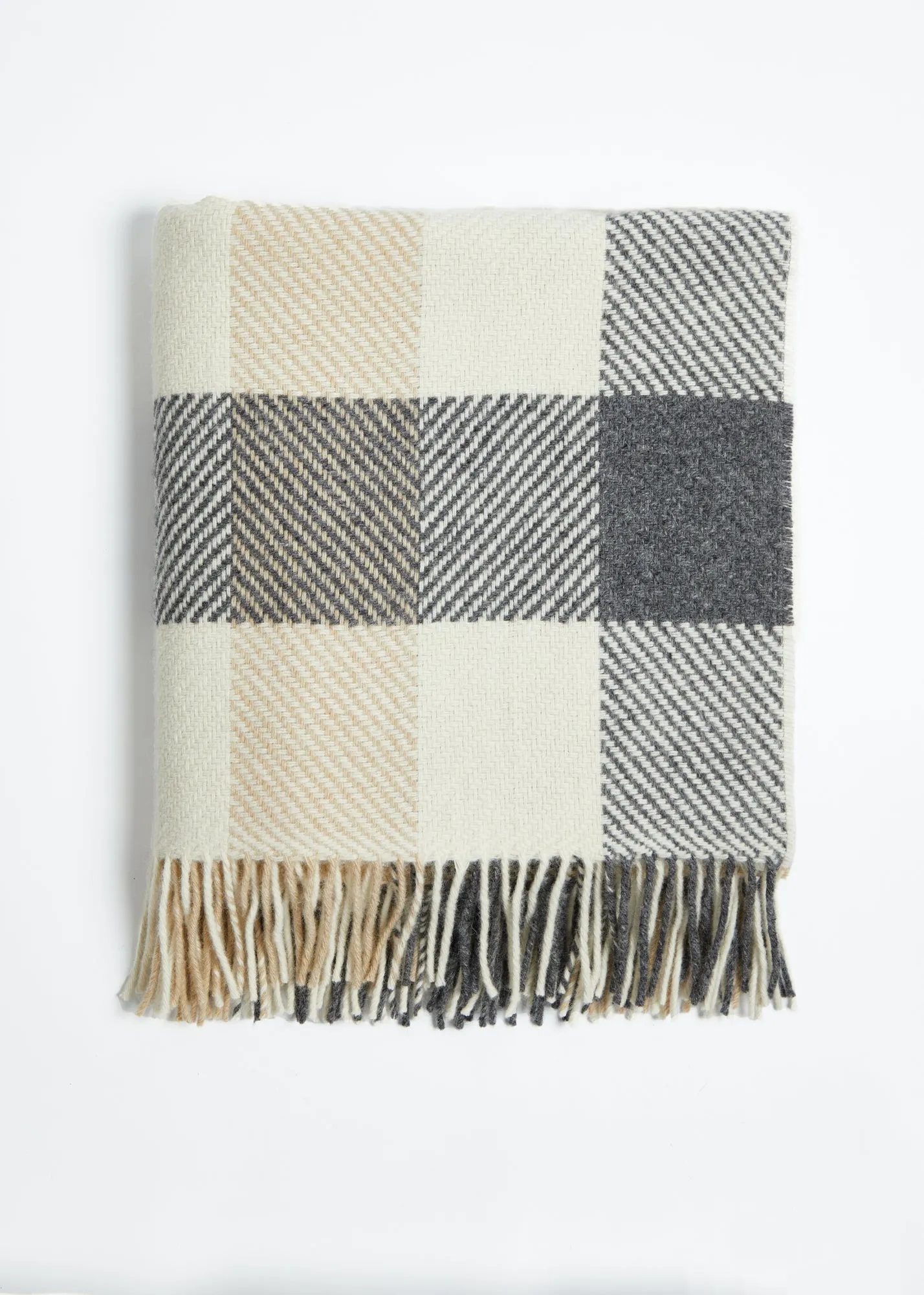 Foxford Classic Dublin Check Merino Throw