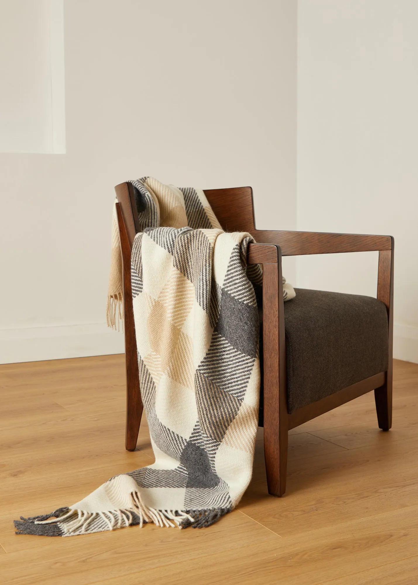 Foxford Classic Dublin Check Merino Throw