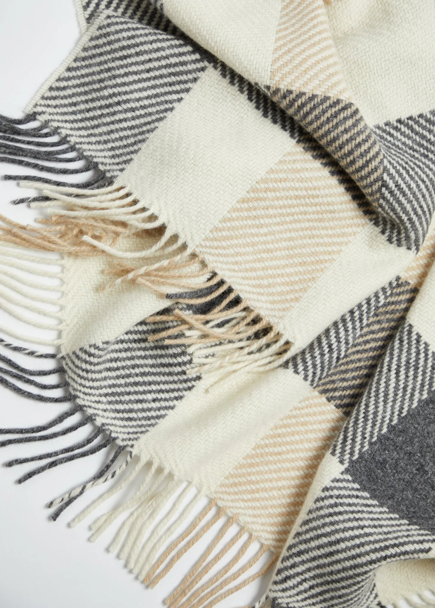 Foxford Classic Dublin Check Merino Throw