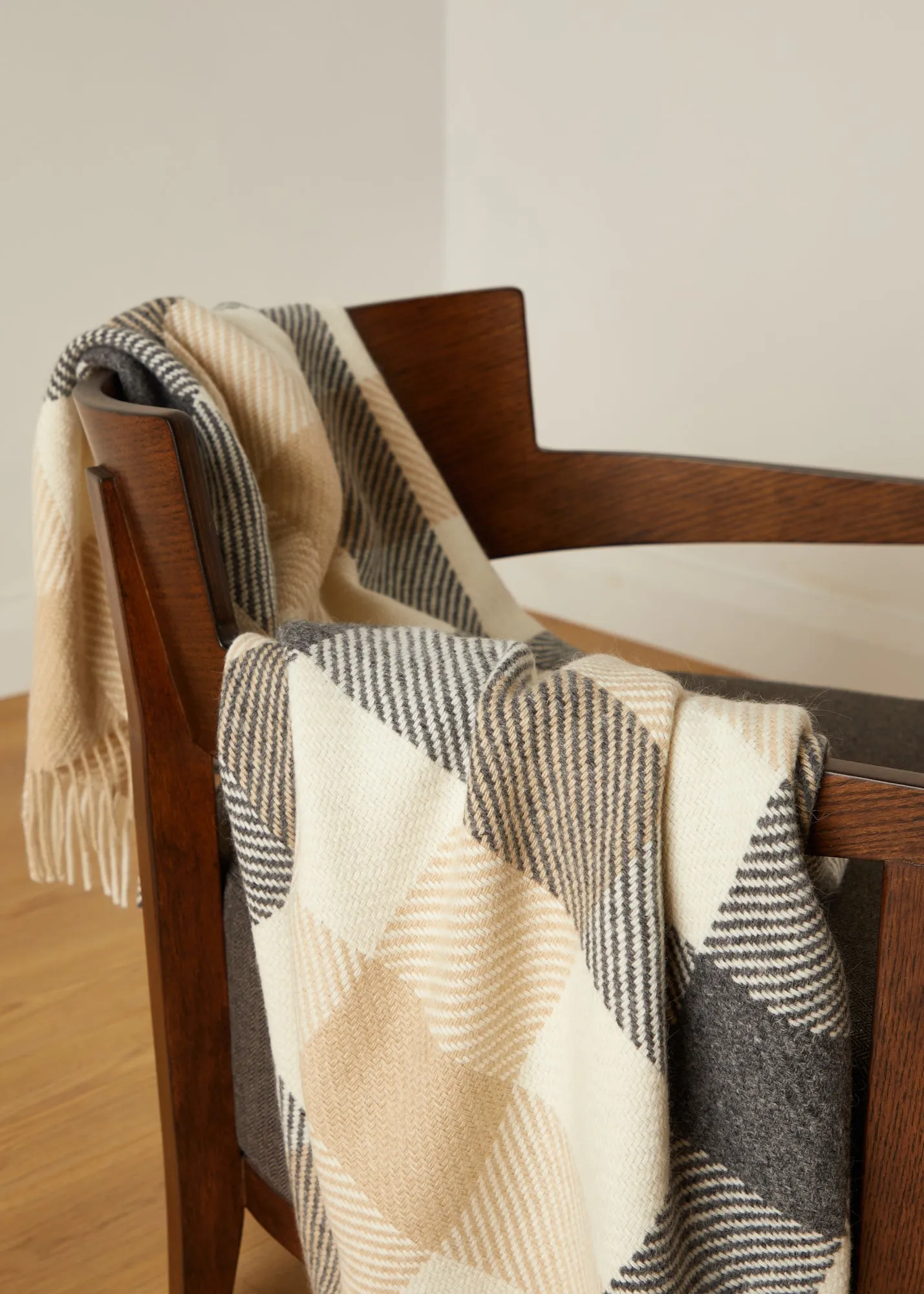 Foxford Classic Dublin Check Merino Throw