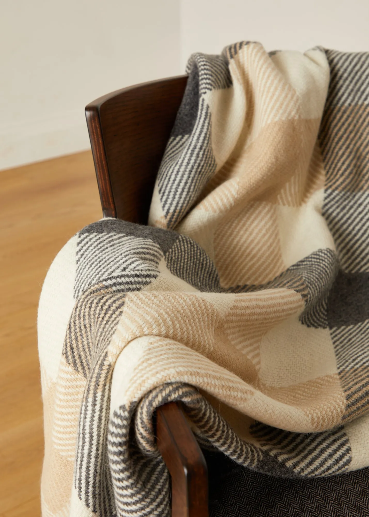 Foxford Classic Dublin Check Merino Throw