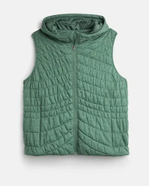 Frances Quilted Puffer Vest | Olive Green
