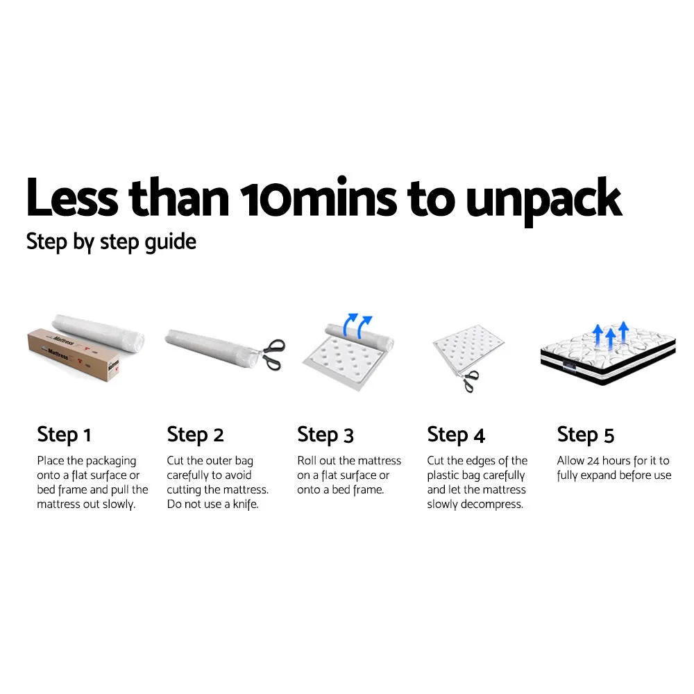 Franky Euro Top Cool Gel Pocket Spring Mattress 34cm Thick - Queen
