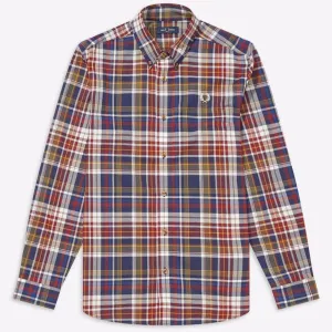 Fred Perry Tartan Shirt Navy