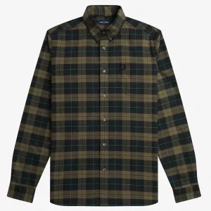 Fred Perry Tartan Shirt - Night Green