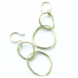 Free Form Kissing Circle earrings