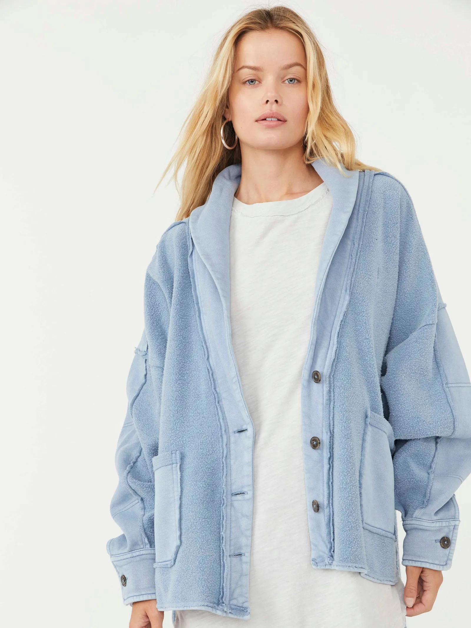 Free People L108101 Womens Larkspur Jordan Jacket, Size Medium