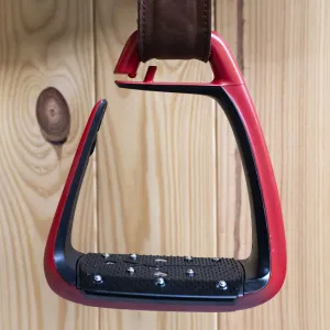 Freejump Soft'Up Classic Stirrups - Black/Pearl Red