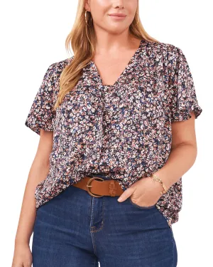 Fresh Blooms Flutter Sleeve Blouse | FRESH PINK
