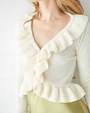 Frill Sweater Cardigan