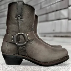 FRYE Harness 8R Smoke Gray Biker Moto Motorcycle Short Ankle Bootie Boots