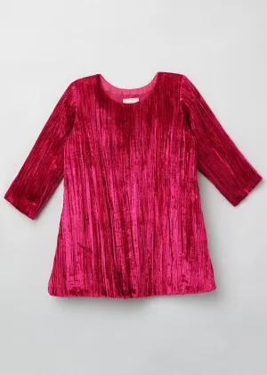 Fuchsia Velvet Dress