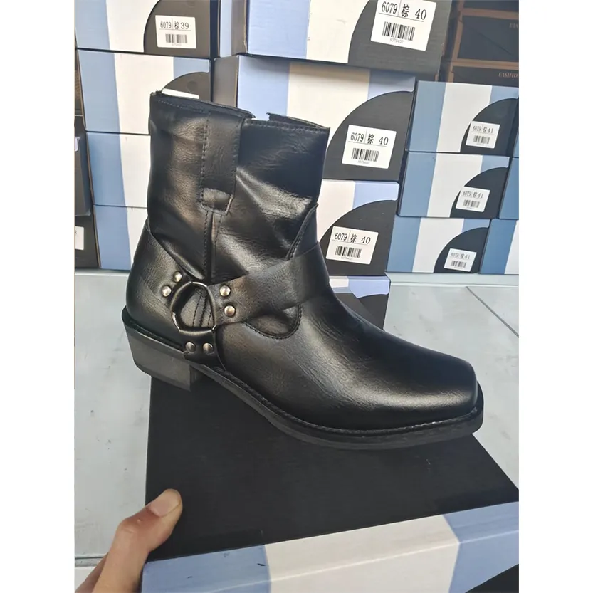Funki Buys | Boots | Men's Vintage Tan Cowboy Biker Boots