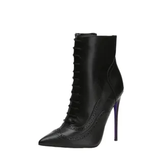 Funki Buys | Boots | Women's Lace Up Pointy Ankle Boots