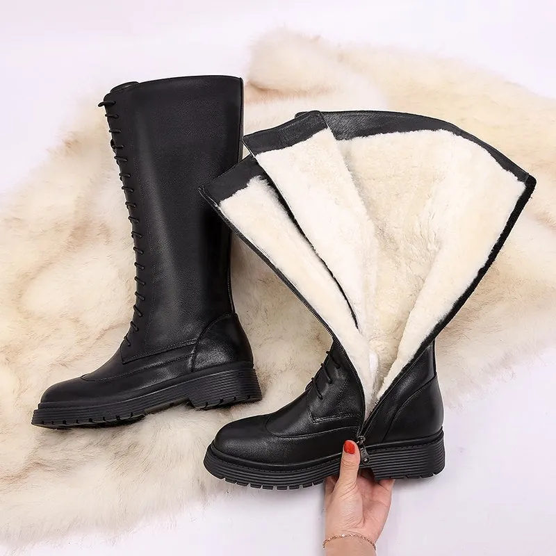 Funki Buys | Boots | Women's Leather Winter Boots | Sheep Skin