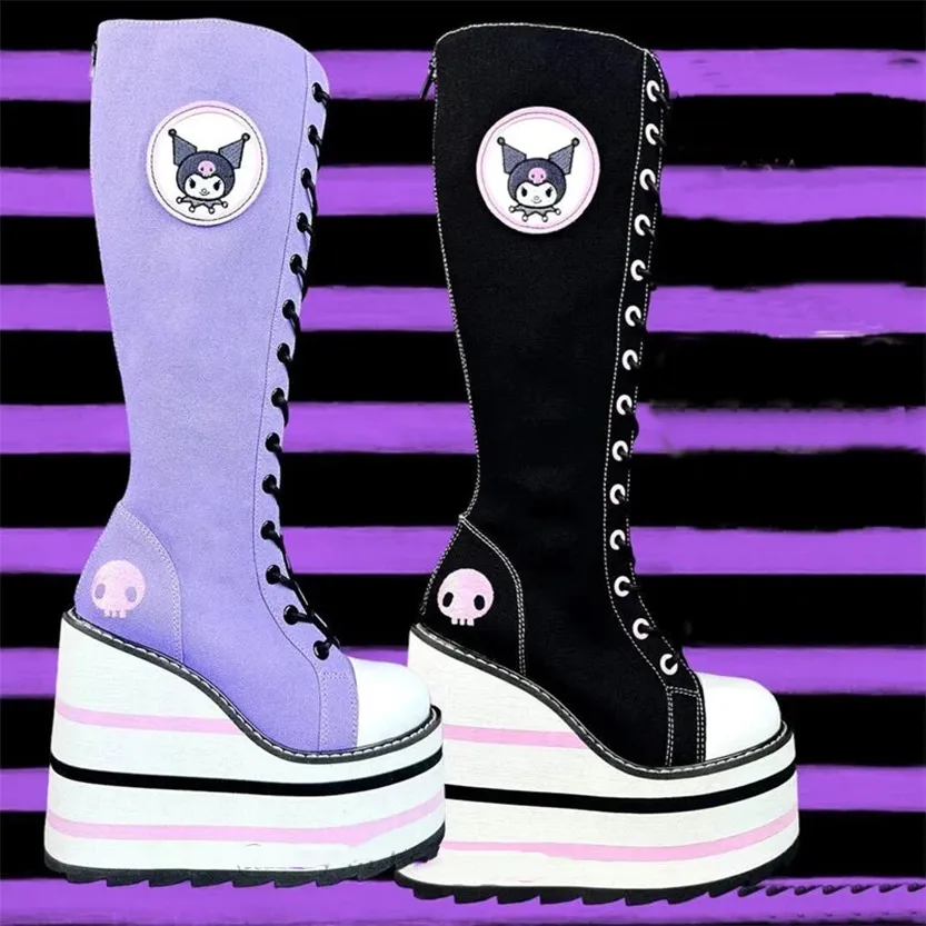 Funki Buys | Boots | Women's Platform Canvas Wedge Sneakers