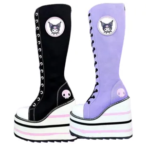 Funki Buys | Boots | Women's Platform Canvas Wedge Sneakers