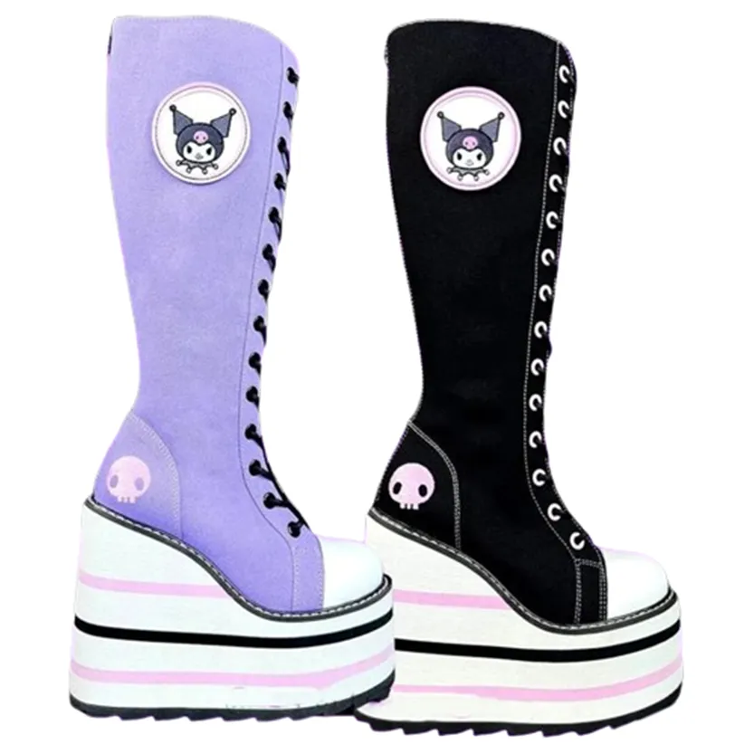 Funki Buys | Boots | Women's Platform Canvas Wedge Sneakers