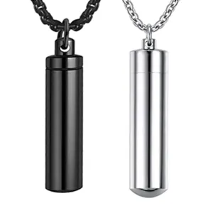 Funki Buys | Cremation Urn Necklaces | Unisex Openable Tube Pendant