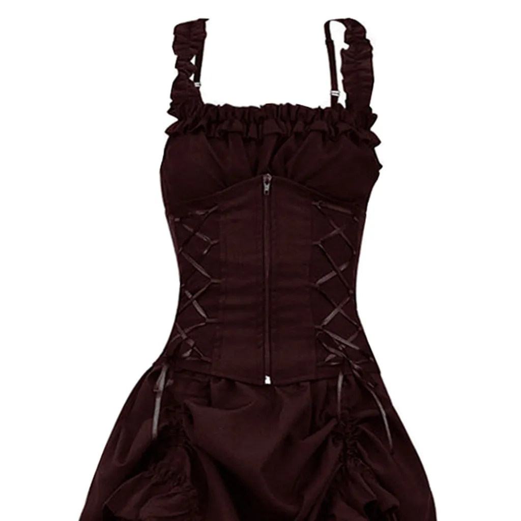Funki Buys | Dresses | Women's Gothic Retro Party Dress