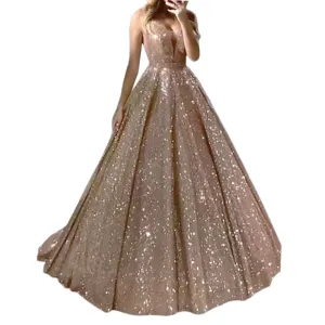 Funki Buys | Dresses | Women's Long Sparkly Sequin Ball Gown
