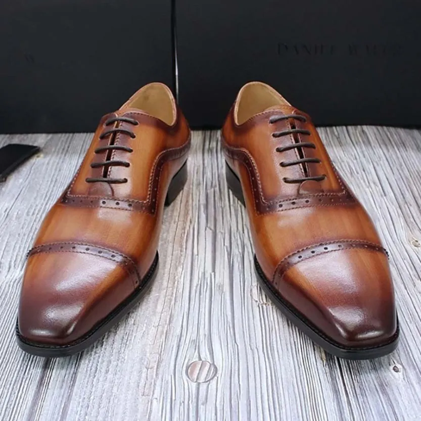 Funki Buys | Shoes | Men's Elegant Leather Oxford Brogue Shoe