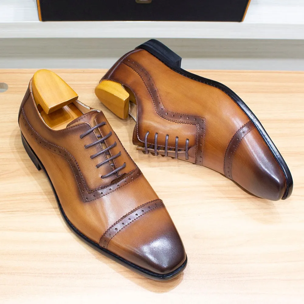 Funki Buys | Shoes | Men's Elegant Leather Oxford Brogue Shoe