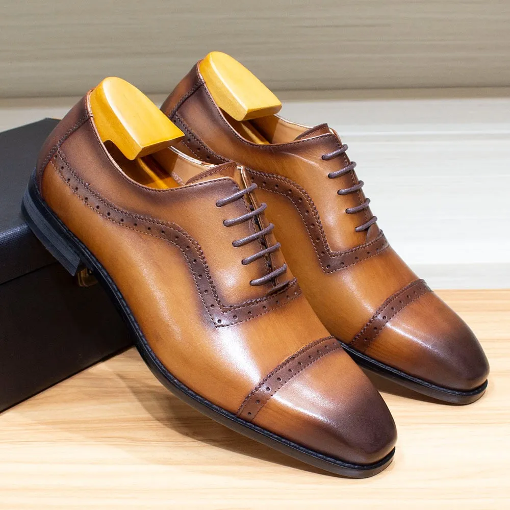 Funki Buys | Shoes | Men's Elegant Leather Oxford Brogue Shoe
