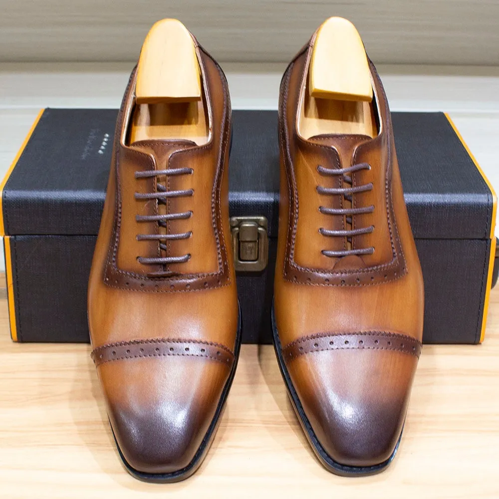 Funki Buys | Shoes | Men's Elegant Leather Oxford Brogue Shoe