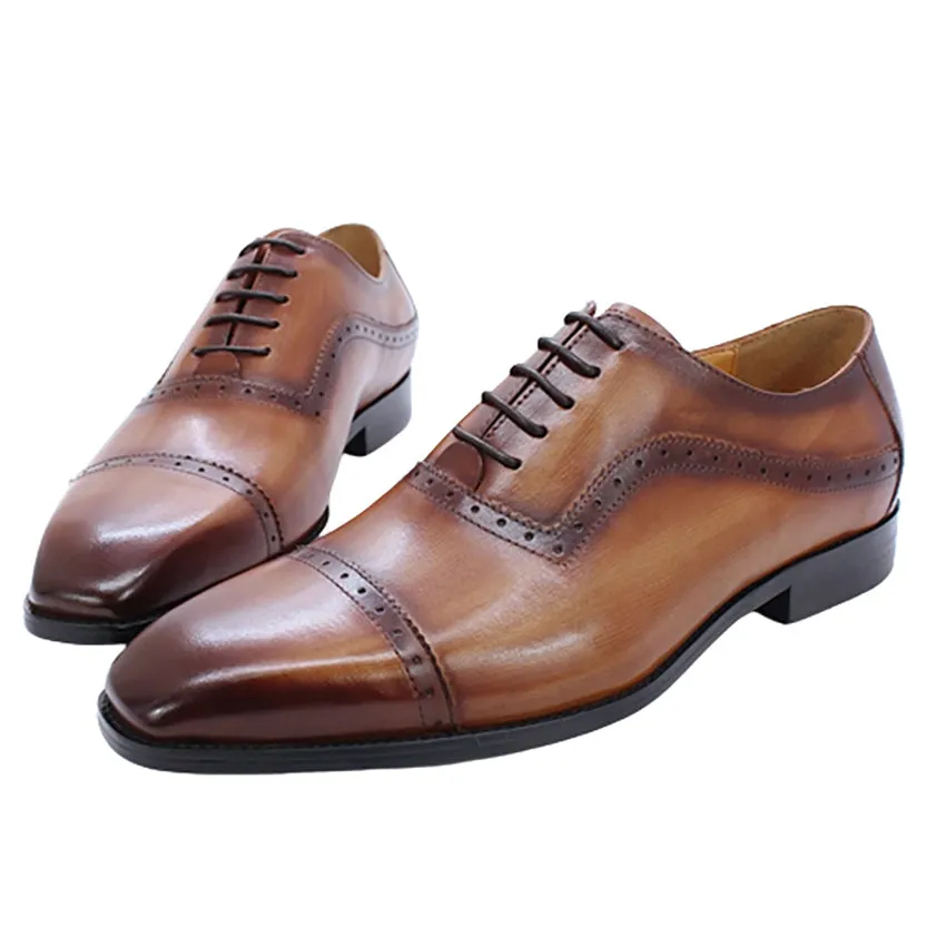 Funki Buys | Shoes | Men's Elegant Leather Oxford Brogue Shoe