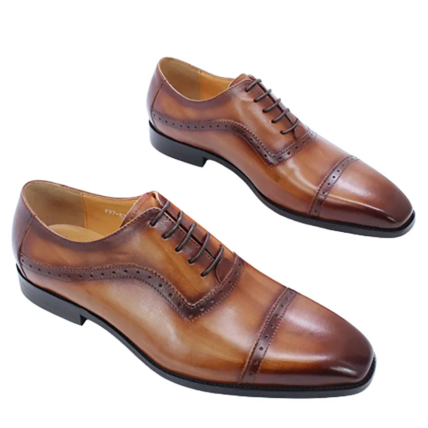 Funki Buys | Shoes | Men's Elegant Leather Oxford Brogue Shoe