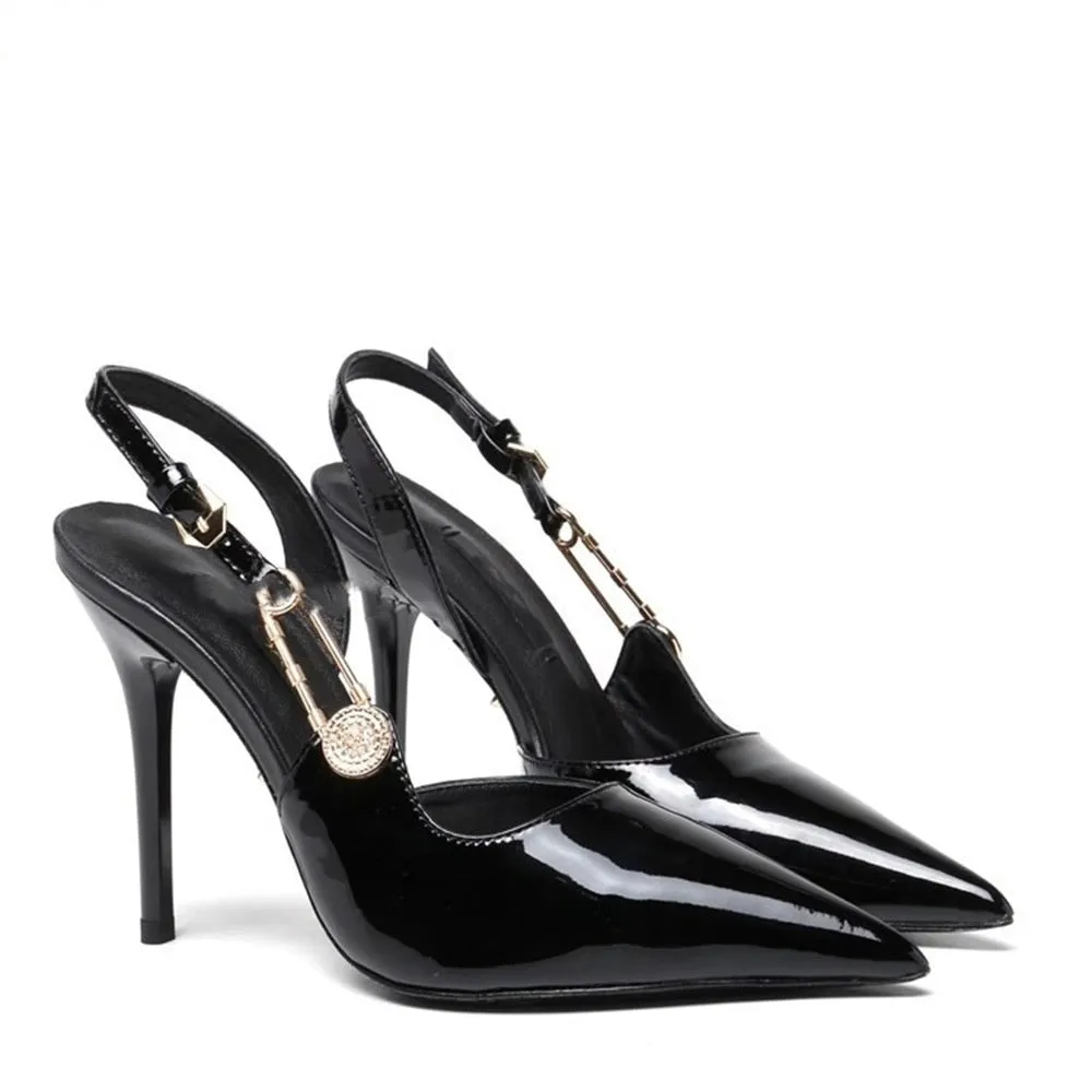 Funki Buys | Shoes | Women's Metallic Beaded High Slingbacks
