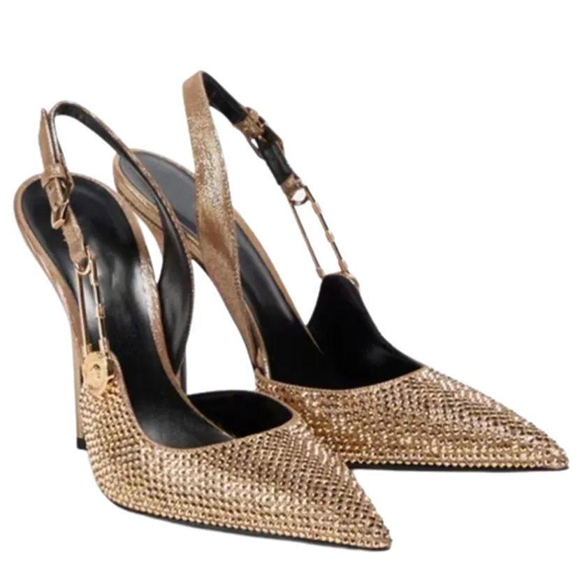 Funki Buys | Shoes | Women's Metallic Beaded High Slingbacks