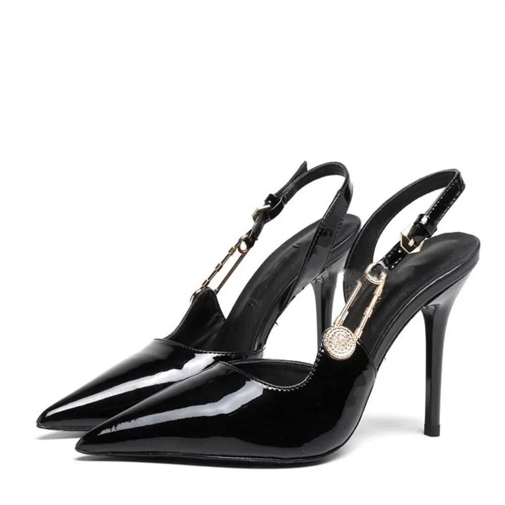 Funki Buys | Shoes | Women's Metallic Beaded High Slingbacks