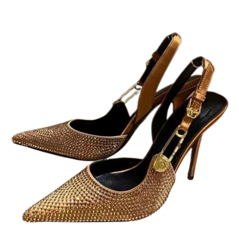 Funki Buys | Shoes | Women's Metallic Beaded High Slingbacks