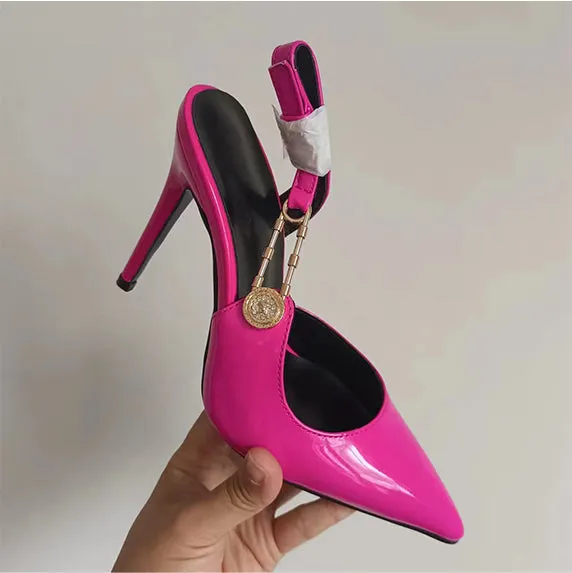 Funki Buys | Shoes | Women's Metallic Beaded High Slingbacks
