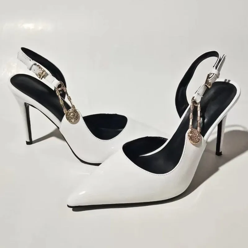 Funki Buys | Shoes | Women's Metallic Beaded High Slingbacks