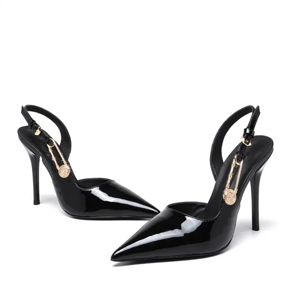 Funki Buys | Shoes | Women's Metallic Beaded High Slingbacks